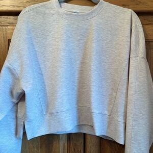 Yogalicious Light Gray/ Tan Sweatshirt